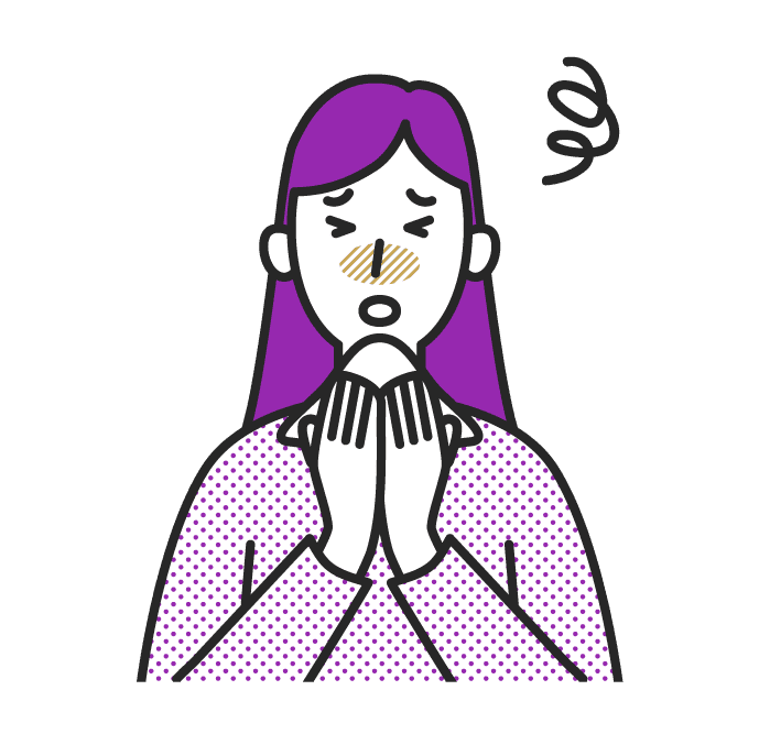 鼻づまりのイラスト