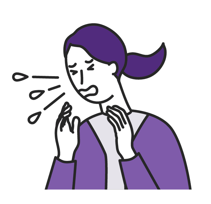 くしゃみのイラスト