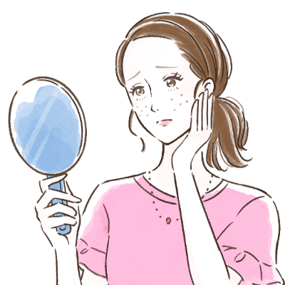 肌荒れに悩んでいる女性