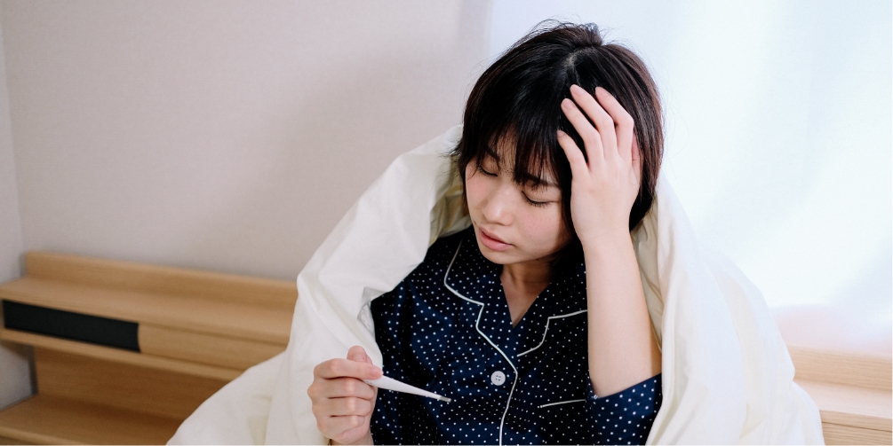 風邪をひいたイメージ