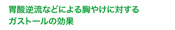 胃酸逆流などによる胸やけに対するガストールの効果